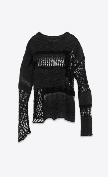 Patchwork mohair sweater